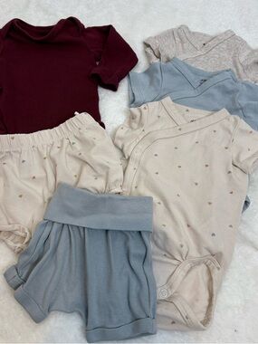 H&M Newborn Organic Lot Cotton One Pieces & Shorts